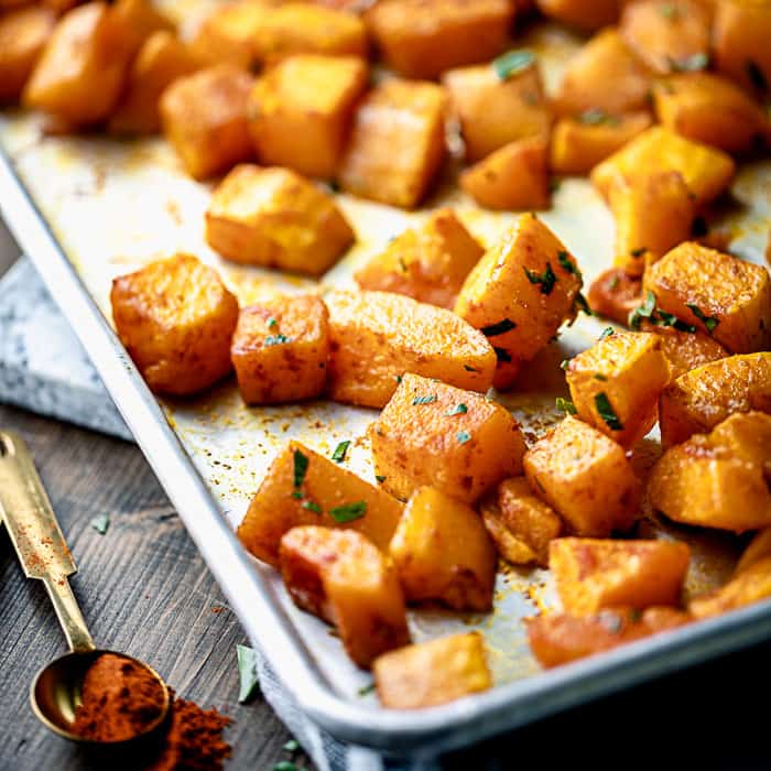 Butternut squash roasted rosemary recipe chefdehome