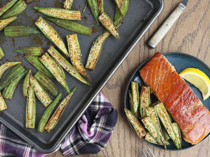 Super easy oven roasted okra