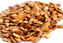 Roasted winter squash seeds