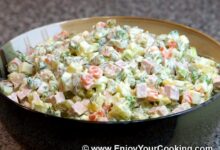 Authentic russian salad olivye