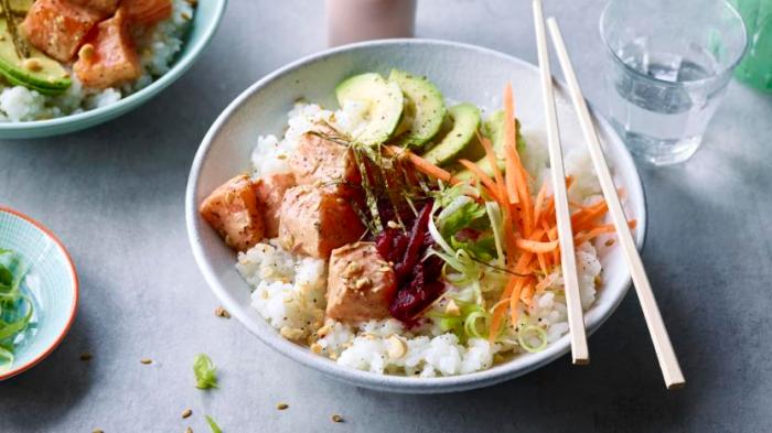 Do it yourself salmon poke bowls