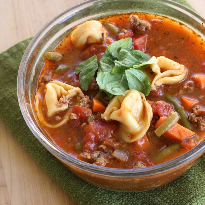 Italian sausage soup with tortellini