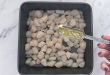 Air fryer spicy bay scallops