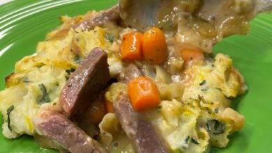 Corned beef and cabbage shepherds pie