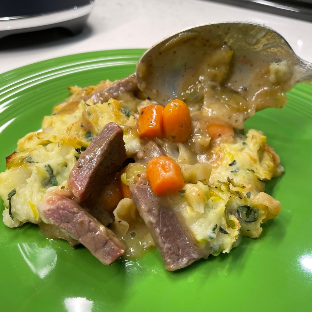 Corned beef and cabbage shepherds pie