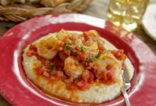 Cheesy shrimp and grits