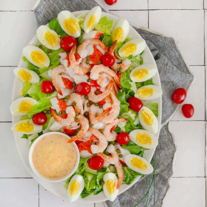 Classic crab and shrimp salad