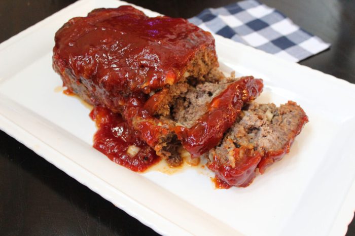 Simple apricot glazed meatloaf