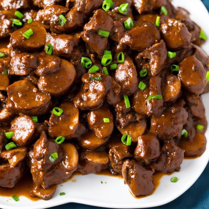 Sirloin tips and mushrooms