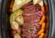 Slow cooker corned beef and cabbage