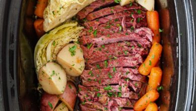 Slow cooker corned beef and cabbage