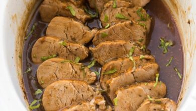 Pork loin pineapple crockpot meals crock tenderloin sweetandsavorymeals steak savory pairs rosemary healthycaresite