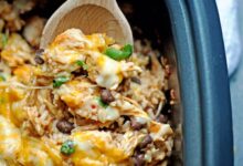 Slow cooker chicken and rice