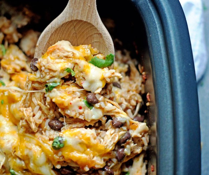 Slow cooker chicken and rice