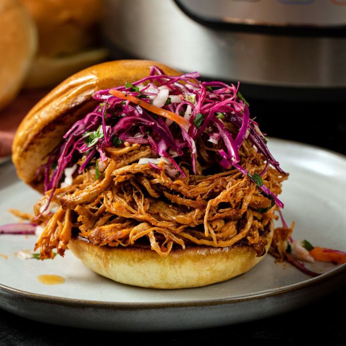 Slow cooker pulled pork with orange juice