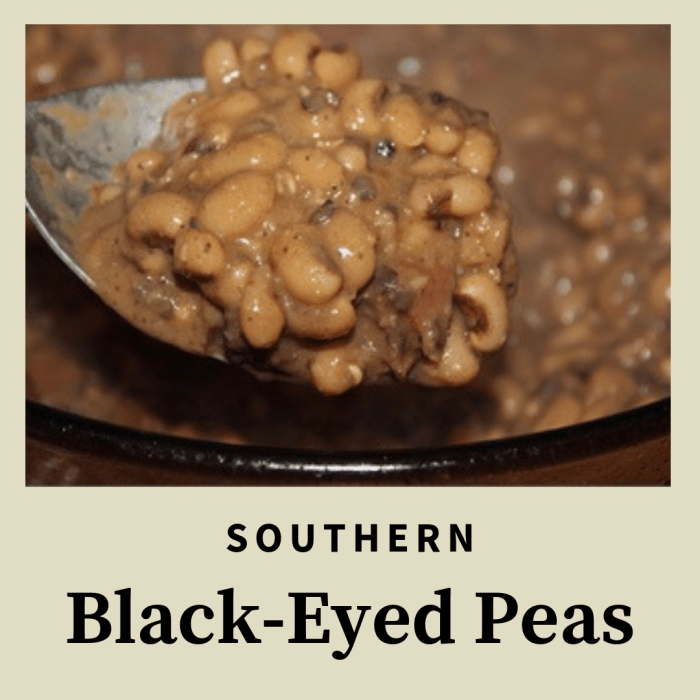 Southern style black eyed peas