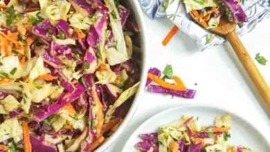 Sweet hot mustard slaw