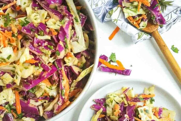 Sweet hot mustard slaw