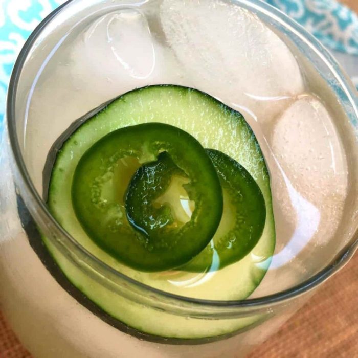 Jalapeno and cucumber margarita