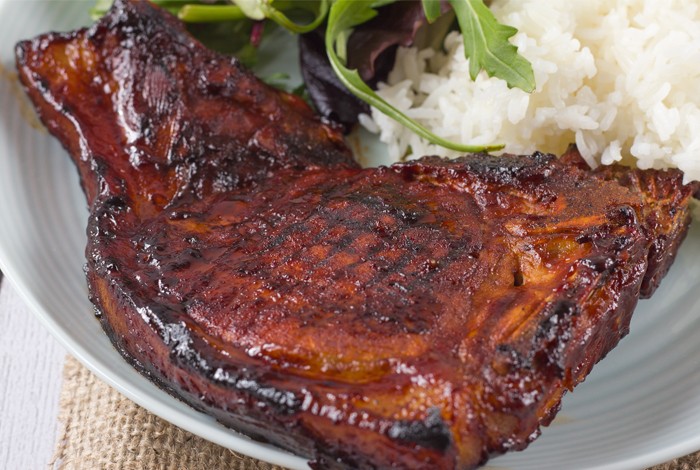 Marinated spicy pork chops