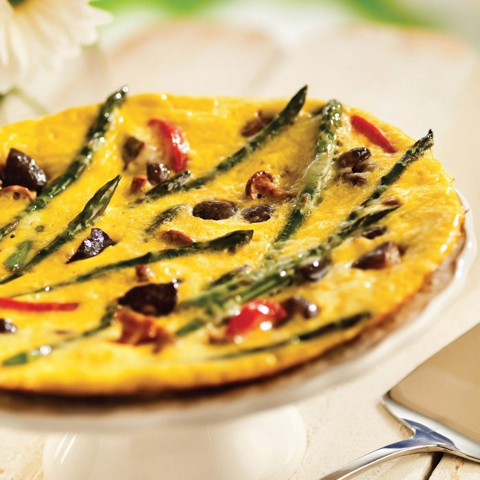 Spring vegetable frittata for mother