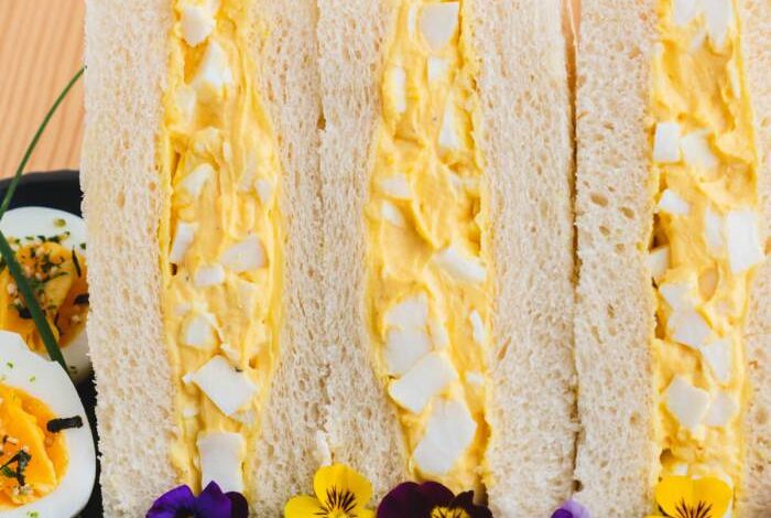 Japanese egg salad sandwich tamago sando