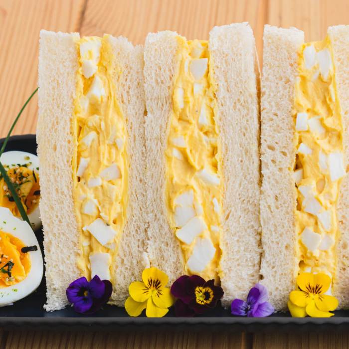 Japanese egg salad sandwich tamago sando