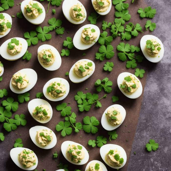 St patricks day deviled eggs