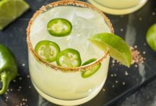 Jalapeno and cucumber margarita