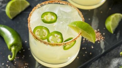 Jalapeno and cucumber margarita