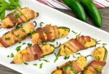 Bacon wrapped jalapeno poppers