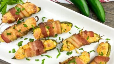 Bacon wrapped jalapeno poppers