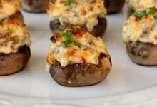 Stuffed cream cheese mushrooms