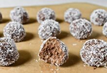 Swedish chocolate balls or coconut balls