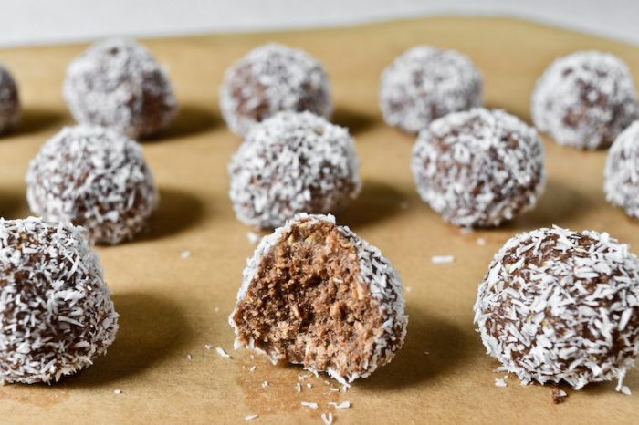 Swedish chocolate balls or coconut balls