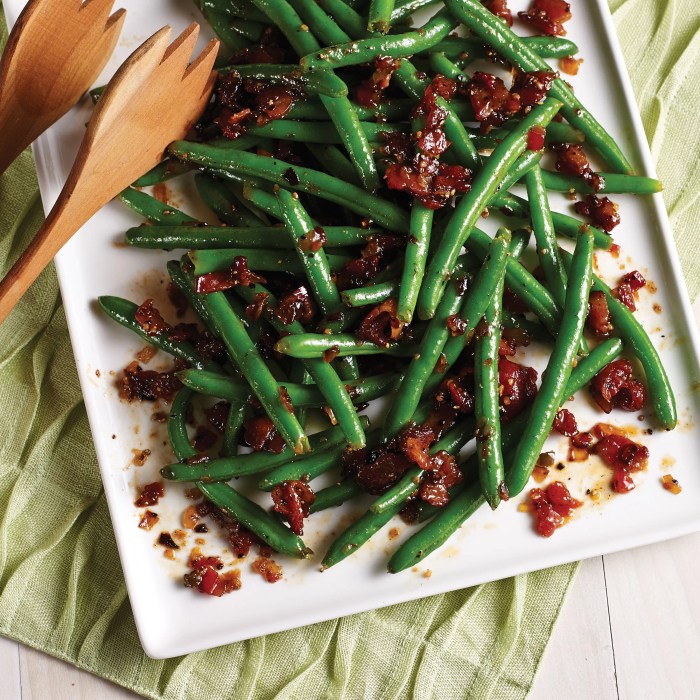 Spicy and sweet green beans