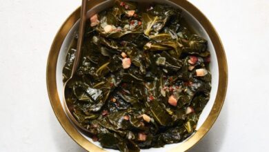 Sweet and tangy sauteed collard greens