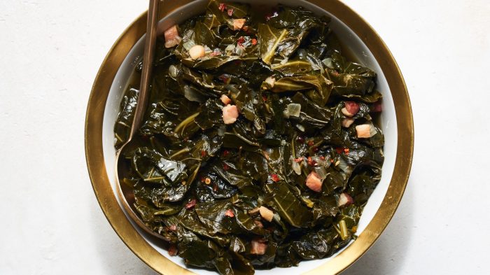 Sweet and tangy sauteed collard greens