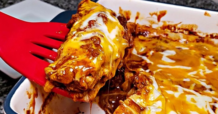 Tex mex beef and cheese enchiladas