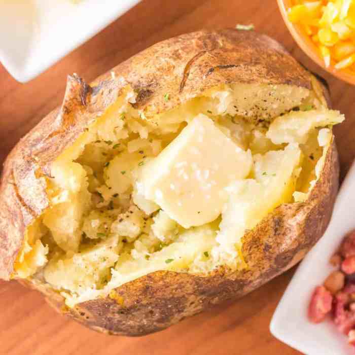 Baked potatoes on the grill