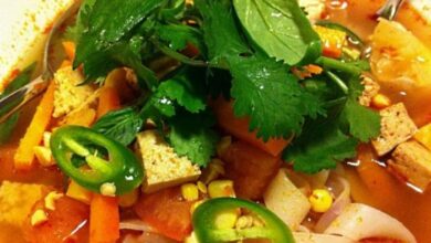 Homemade tom yum soup