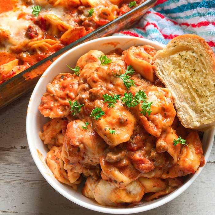 Italian sausage tortellini bake