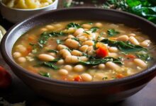 Tuscan chard and cannellini bean soup