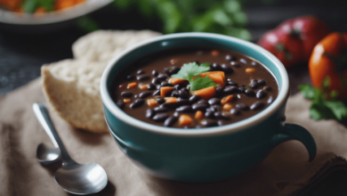 Vegan black bean soup