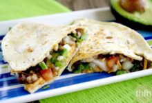 Vegan black bean quesadillas