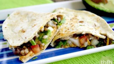 Vegan black bean quesadillas