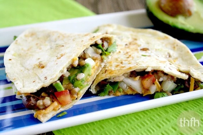Vegan black bean quesadillas