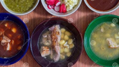 Pozole rojo mexican pork and hominy stew