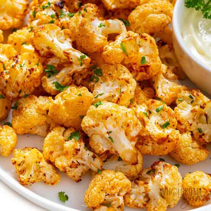 Air fryer cauliflower fried rice