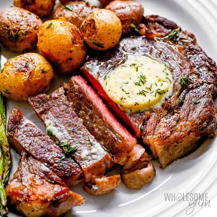 Salt and pepper ribeye steak